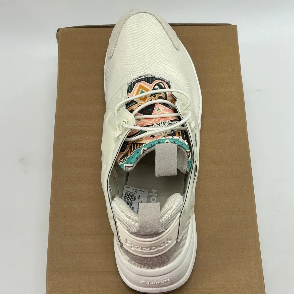 Reebok Furylite GP Men 11 Cream White Chalk V67074 Tribal Geometric Lifestyle